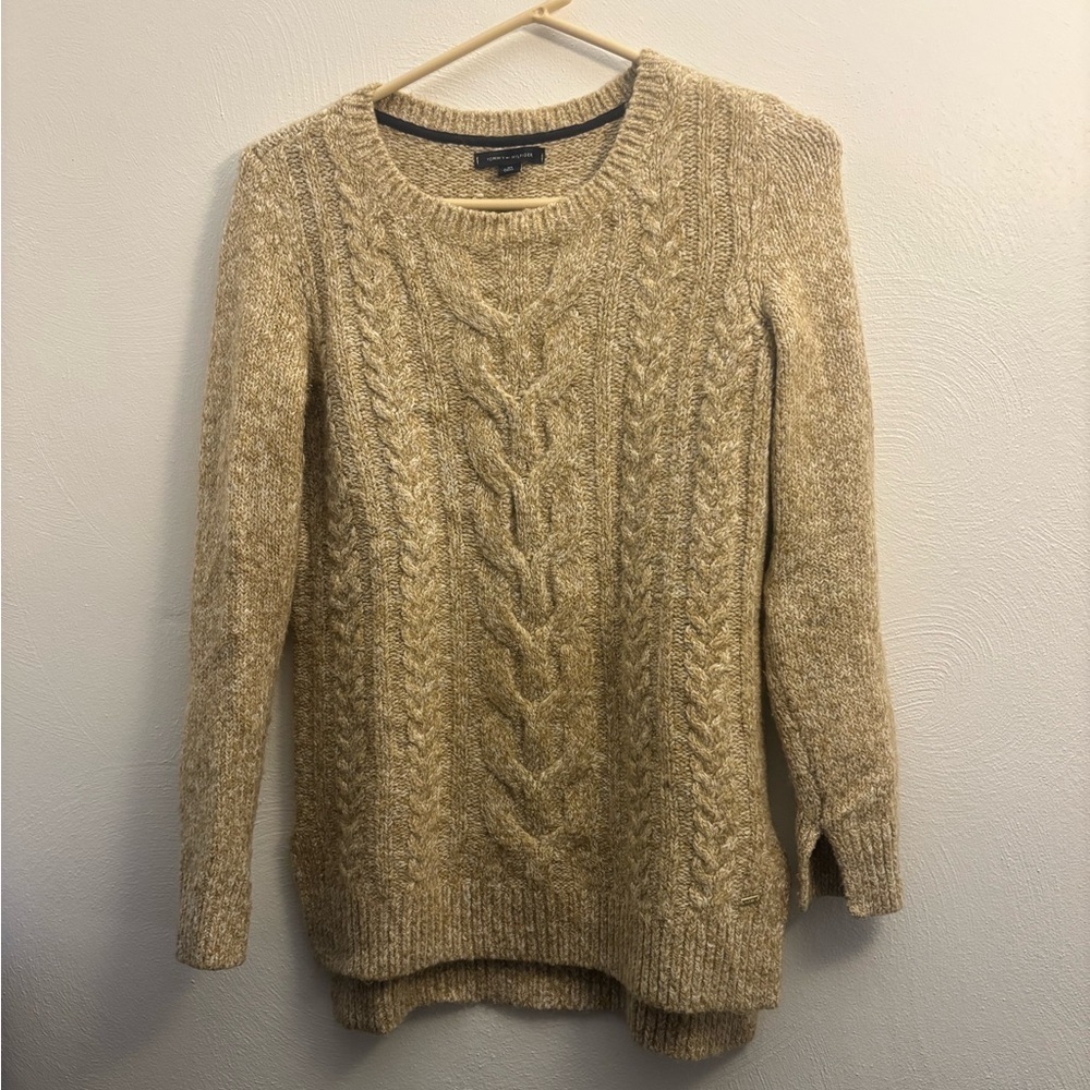Tommy Hilfiger Tunic Cable Knit Sweater Size XS